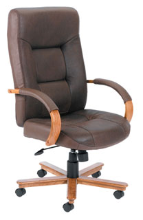 Brown Bomber Leather Executive Chair