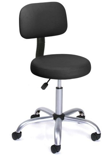 High Back Drafting Stools Chair With Back - Black