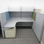 Herman Miller Workstation with Pedestal File Cabinet